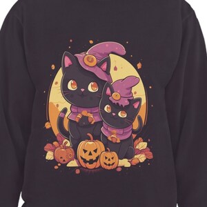 Halloween Sweatshirt,Cat Sweatshirt,Ghost Shirt,Halloween Sweater,Cool Halloween Cat Shirt, Cat Lover Tshirt, Black Cat Shirt