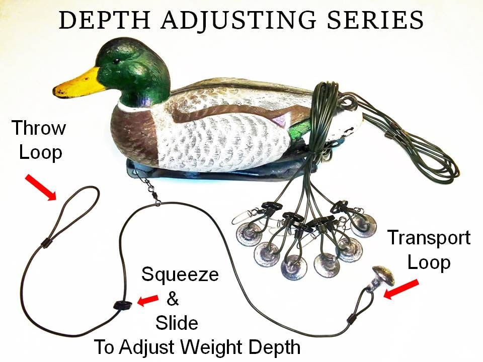 Duck Recon's Recon Rig Depth Adjusting Duck Decoy Anchor Rig Series Set