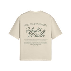 Camiseta "La salud es riqueza", 100 % algodón imagen 3