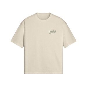 Camiseta "La salud es riqueza", 100 % algodón Apricot
