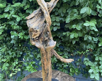 Driftwood Art Sculpture , Coastal Home Decor, Natural Wood Art, Rustic Driftwood Table Accent, Handmade Ocean Inspired Art