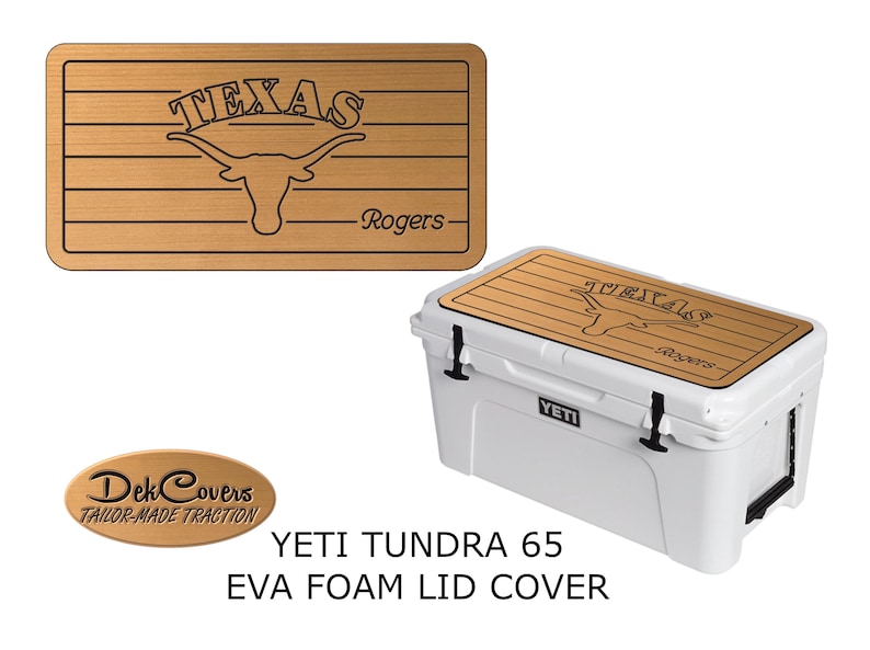 Personalized Texas Longhorns YETI Roadie 32 Cooler Lid Cover bild 1