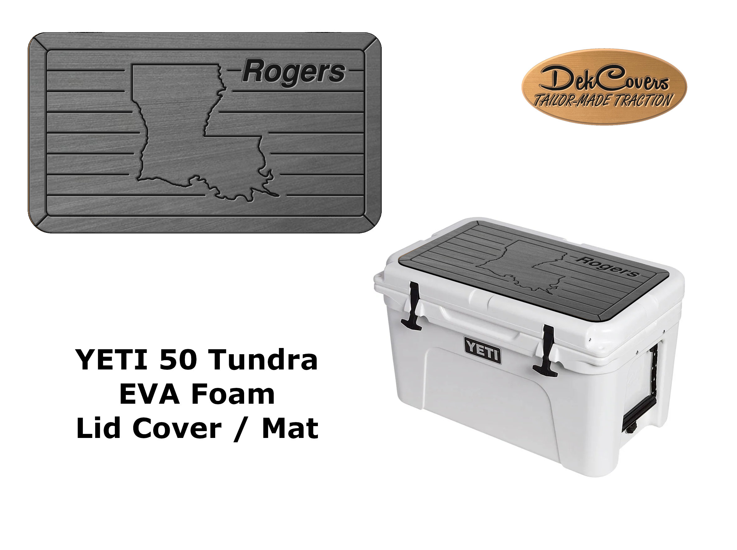 YETI 50 Qt tundra, Personalized Cooler Lid Mats, NEW COLORS, Yeti