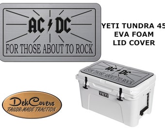 Tapa para hielera personalizada ACDC YETI Tundra de 45 qt