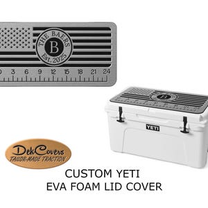 Personalized YETI Cooler Lid Cover: Non-Skid EVA Foam, Custom Design
