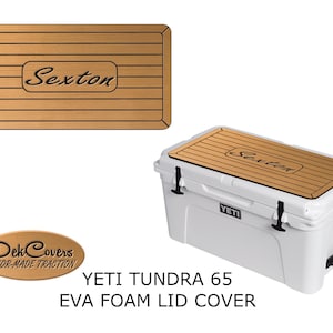 Personalized YETI Tundra 65 Lid Cover: EVA Foam Cooler Protector
