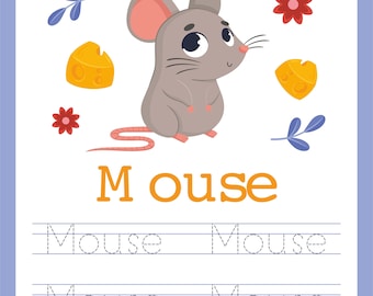 Printable ABC TRACING WORKSHEETS,Pre-School Toddler Worksheets,Uppercase + Loercasew,kid worksheets,letters of alphabet,abc, preschool