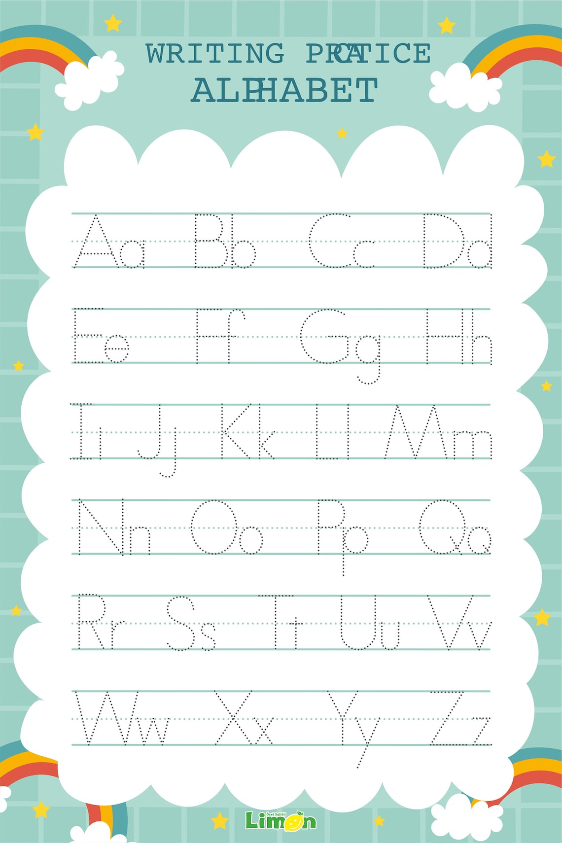 Alphabet & Number Tracing Sheet / ABC Tracing / Handwriting Practice