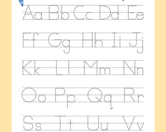 Alphabet & Number Tracing Sheet / ABC Tracing / Handwriting Practice / Number Tracing / Tracing Printable,ABC Tracing Workbook