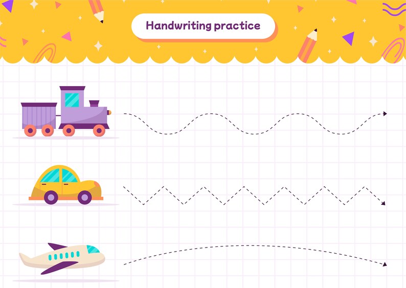 Line Tracing Exercises,line Tracing Worksheet,toddler Handwriting ...