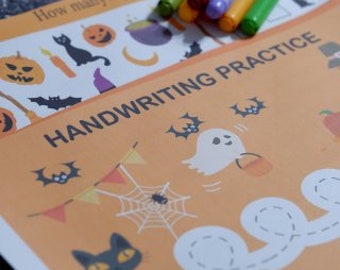 Halloween Preschool Packet,Halloween Preschool Printable,Kids Halloween Activities,Halloween Coloring Pages,Halloween Educational Pack