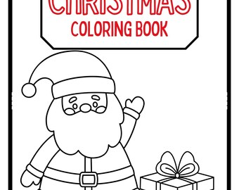 Kids Christmas Coloring  Personalized with Name,Kids Digital Colouring Page,Name Coloring Pages,Printable Custom Name Coloring Sheet