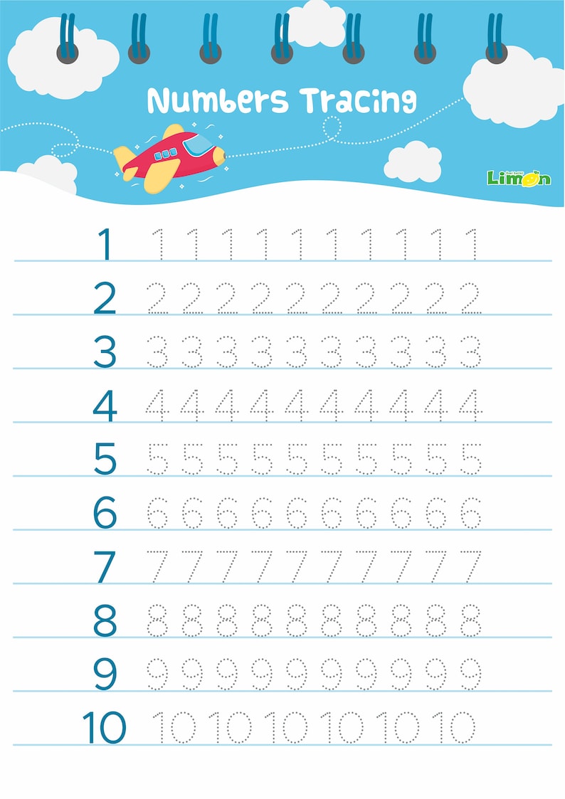 Alphabet & Number Tracing Sheet / ABC Tracing / Handwriting Practice