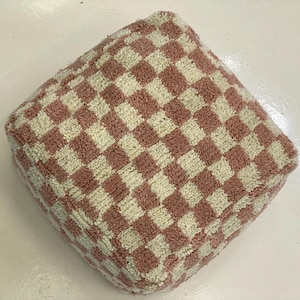 Beni Ourain Pouf,Artistic Pouf,Handwoven  Pouf,Pouf For Bedroom, Boujaad Pouf,, Area Pouf,Boho Decor,Washable Pouf,Colorful Pouf