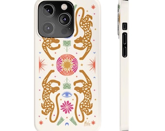 Boho Jaguar Slim Phone Case - Off-White
