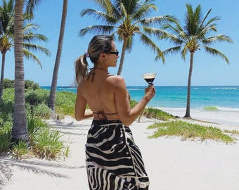 Zebra - 100% Silk Scarf - 90cm