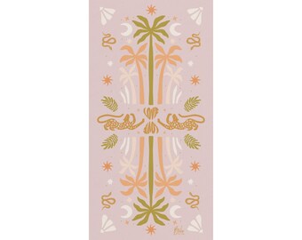 The Palms Boho Beach Cloth - Bohemian Quick Dry Outdoor Blanket for Beach, Festivals and Travel