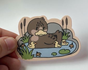 Fall Mallard Duck Vinyl Sticker