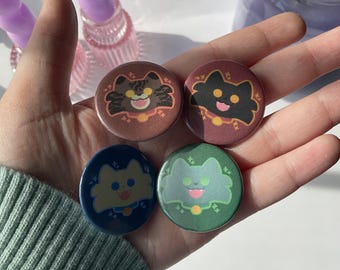 Cat button pins