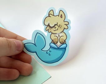 Mermaid Cat Vinyl Sticker