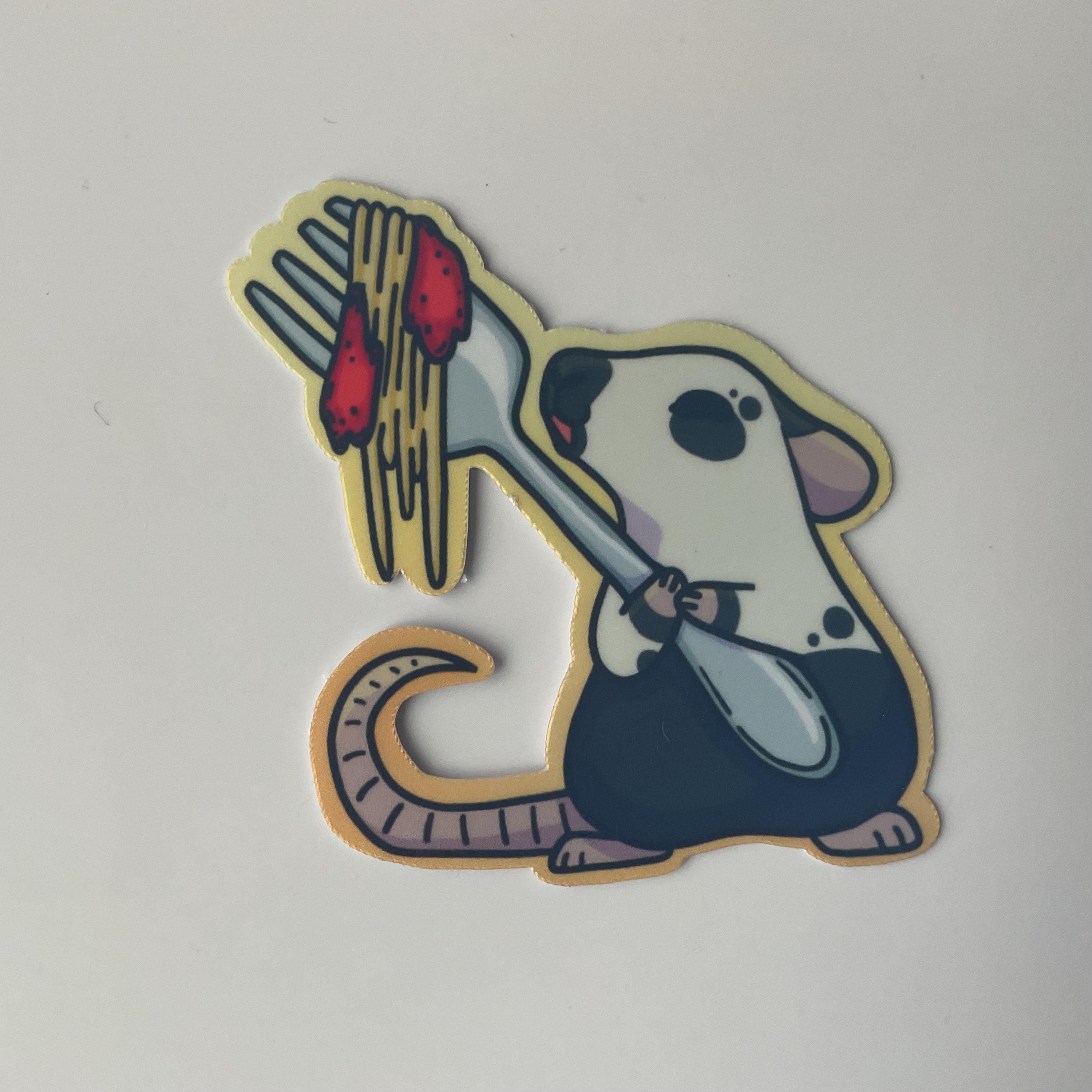 Rat Spaghetti Vinyl Sticker - Etsy