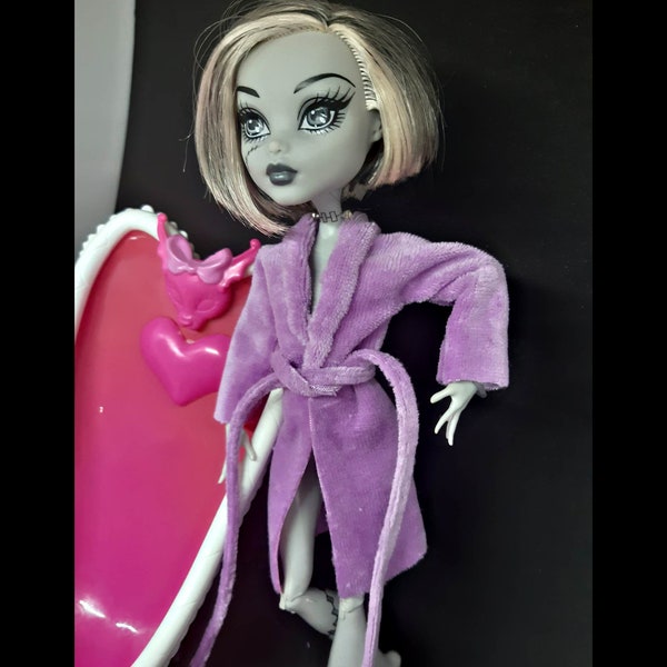 Miniature Bathrobe Gown for Monster High Doll Clothes 1/6 BJD 12" 30cm