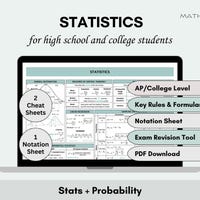 AP Statistics/college Intro to Statistics Notes, Study Guide and ...