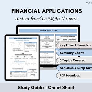 Guida allo studio e promemoria per le applicazioni finanziarie / Aiuto allo studio per le funzioni MCR3U / Interessi, rendite, formule matematiche per la finanza del mondo reale