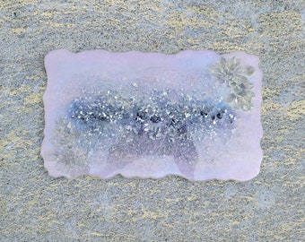 Resin Serving Tray - Crystal Pearl