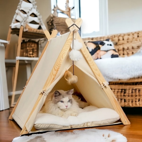 Pet Teepee | Cat House | Dog House | Bed for Animals | Cozy Tent Design | Quick Delivery |