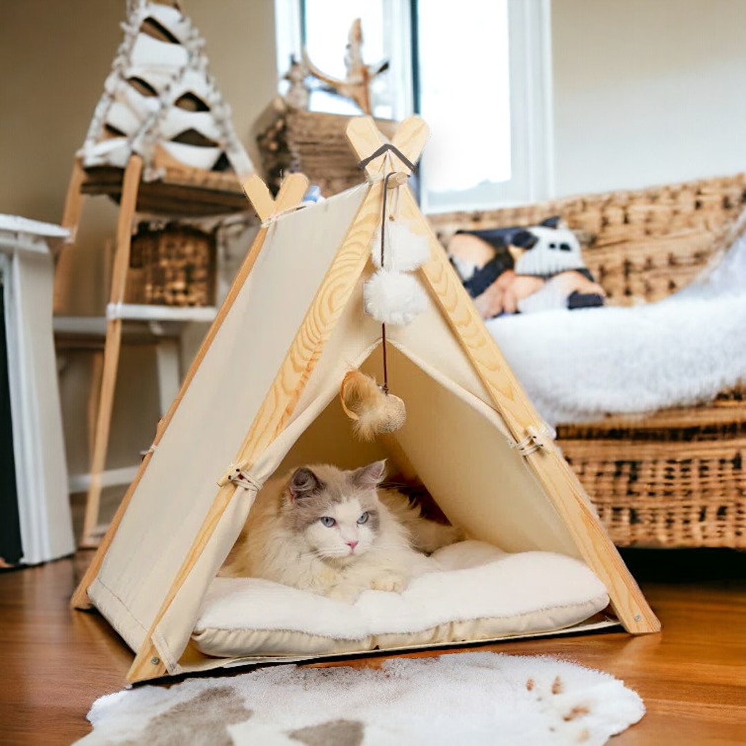 Pet Teepee Cat House Dog House Bed for Animals Cozy Tent Design Quick Delivery Etsy