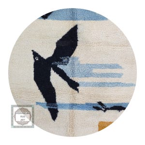 Tapis rond marocain - tapis rond - tapis rond marocain - tapis rond berbère - tapis rond en laine - tapis rond beni ourain - tapis de sol rond