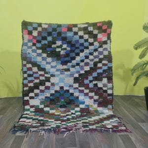 Gorgeous Beni Ourain Rug- Vintage berber rug - Amazing home decor,Wool rug- Vintage berber rug- Manimalist vintage Rug- Amazing home decor