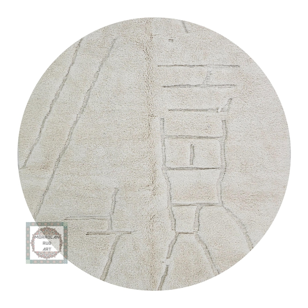 Gorgeous Round White Rug | Moroccan Round Rug , Morocco Rug Circle ...