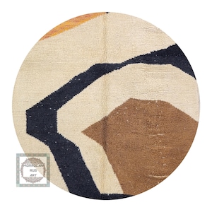 Moroccan Round rug - handmade round rug - custom round rug - Round Beni ourain rug- Colorful Berber carpet Wool rug- berber round rug