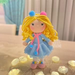 Amigurumi Dolls and Toy; Miss SUN ;Fictional character,handmade doll for kids,organic toys for kids,blonde hair doll,amigurumi