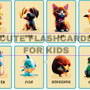 16 Ultra Realistic ANIMALS Flashcards + 8 FREE • Learn very easy the animals•For Kids•Pdf Printable
