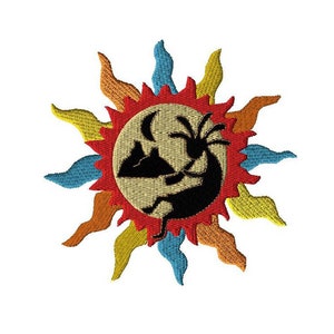 Southwest Kokopelli Sun Embroidery Design