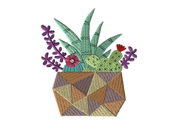 Southwest Cactus #187 Embroidery Design