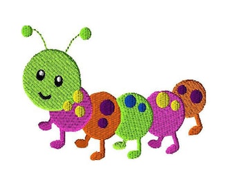 Caterpillar Embroidery Design