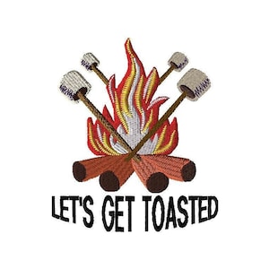 Campfire Embroidery Design