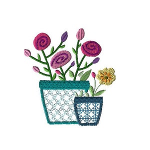 Springtime Flowers Embroidery Design