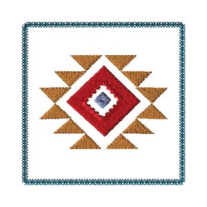 Southwest Square Embroidery Design