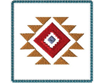 Southwest Square Embroidery Design