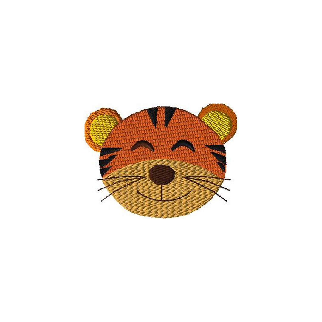 Cute Tiger Embroidery Design Etsy