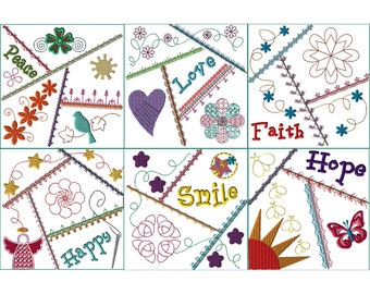 Inspirational Embroidery Quilt Blocks