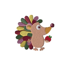 Cartoon Hedgehog  Embroidery Design