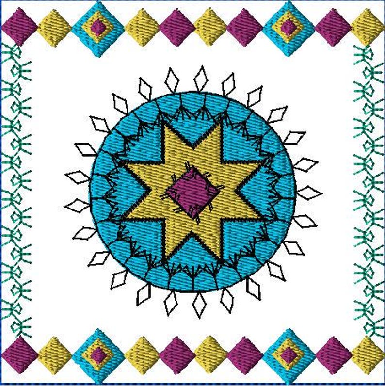 Photo inspiration: Southwestern Style Machine Embroidery With Texture Reference: Nine Southwestern Embroidery Design Collection