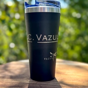 Custom Business Logo Tumbler – Personalized Stainless Steel Travel Cup – Promotional Branded Gift for Clients, Events or Staff