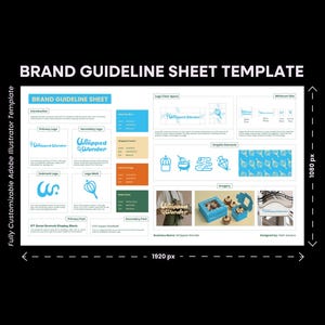 Horizontal Brand Guideline Sheet Template